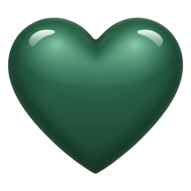 Dark green heart emoji sticker