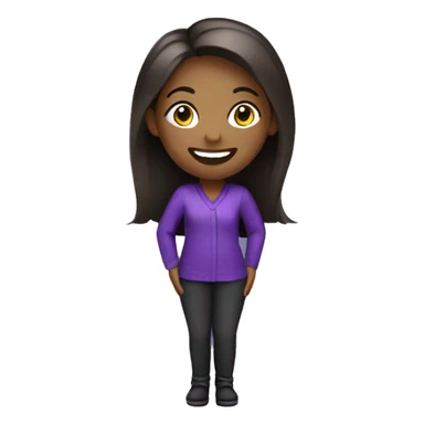 happy female web designer, purple and black colors sticker
