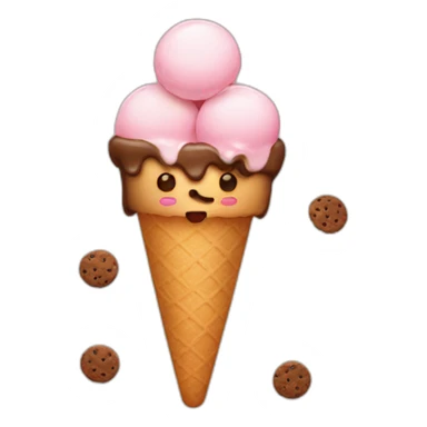 ice Creme with cookies sticker