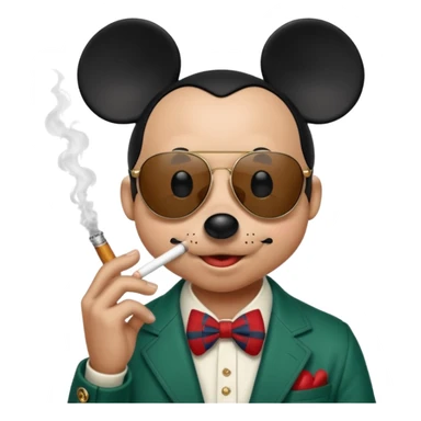 Mickey Gucci qui fume  sticker