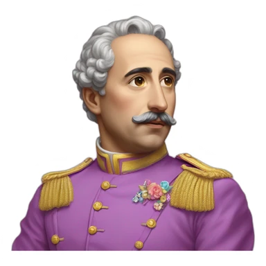 Hyperrealist Francisco franco in a unicorn lgtbi sticker