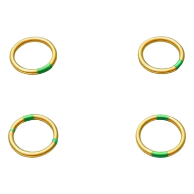 quidditch field with three golden hoops on each end, an oval shaped playing field sticker
