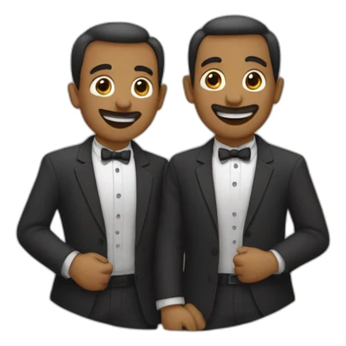 Deux hommes s’embrassent sticker