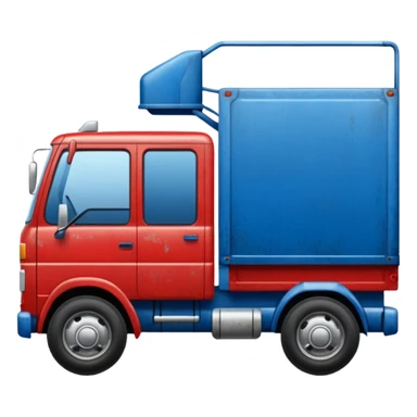 A red truck with a blue and white "TIR" plate sticker