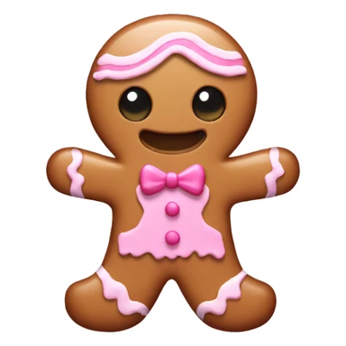 pink gingerbread man  sticker