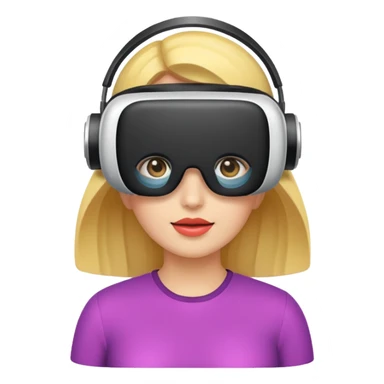 VR wearing woman sticker