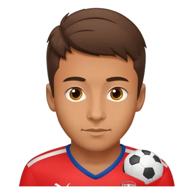 Soccer player in red Arsenal jersey sticker