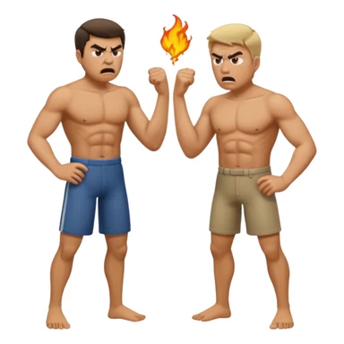 two men arguing full body sticker