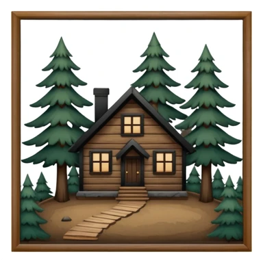house in the middle of the woods sticker