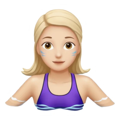Girl swimming backstroke sticker
