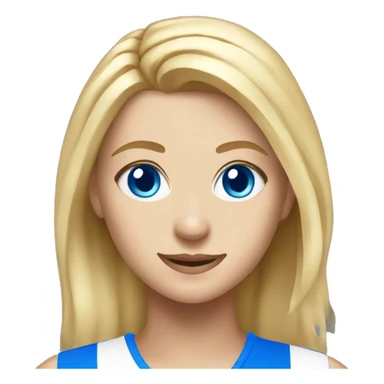 summer olympics blonde girl with blue eyes playing volleyball sticker