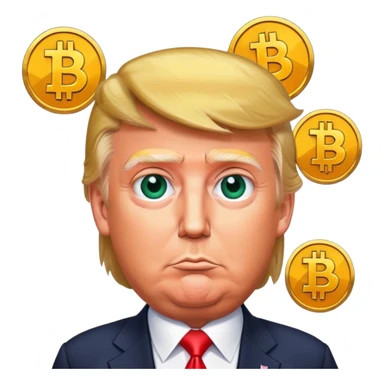 trump crypto sticker