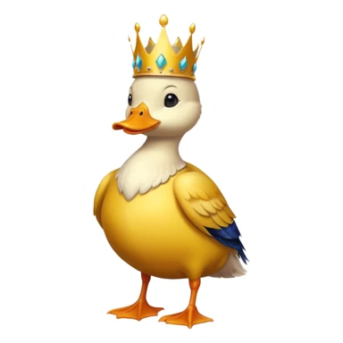 duck King, standing, with crown sticker