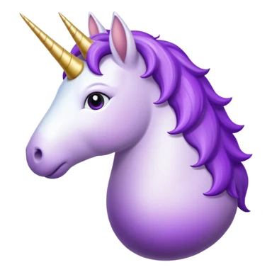 unicorn thinking about eggplant sticker
