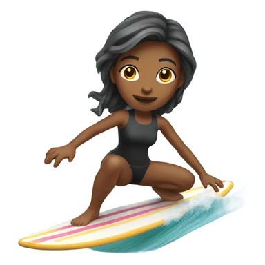 Girl surfing sticker