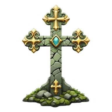 Dark Fantasy church cross sticker