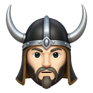 viking black horn helmet (not human) sticker