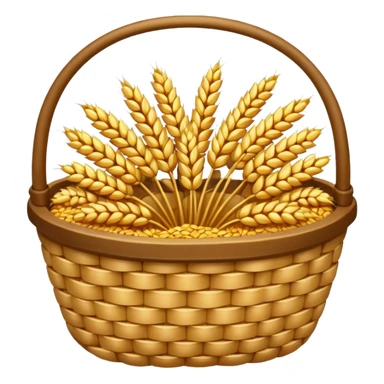 Wheat grain basket sticker