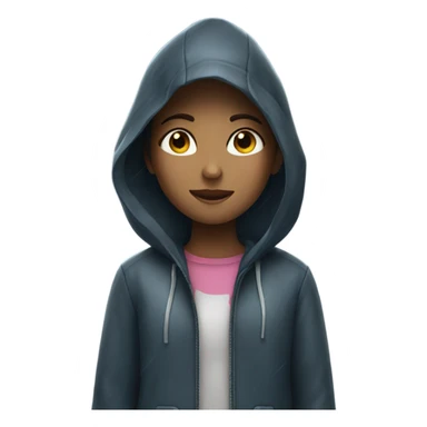 A girl in the rain  sticker