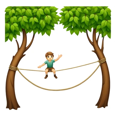 tightrope between two trees
 sticker
