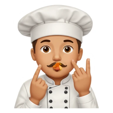 chef kissing fingers, delicious food gesture sticker