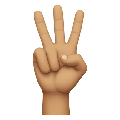 Hand peace sign with the thumb sticker