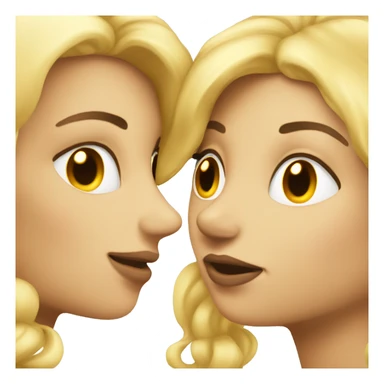 lesbians kissing. One is older and blond sticker