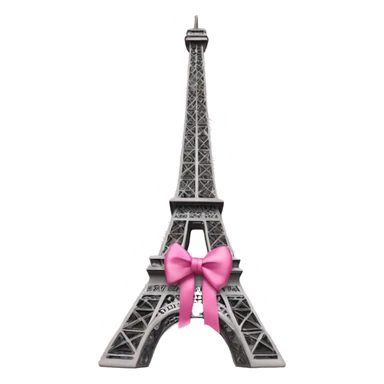 Eiffel Tower with a pink bow on top sticker