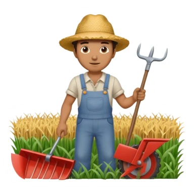 man plowing a field sticker