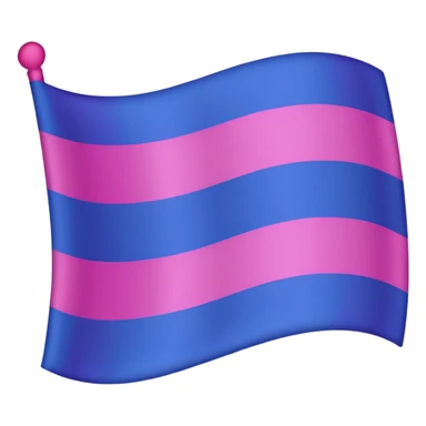 bisexual flag waving sticker