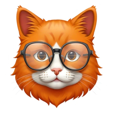 Cat with glasses  sticker
