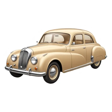 Beige retro long car sticker