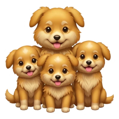 dog with its puppies sticker