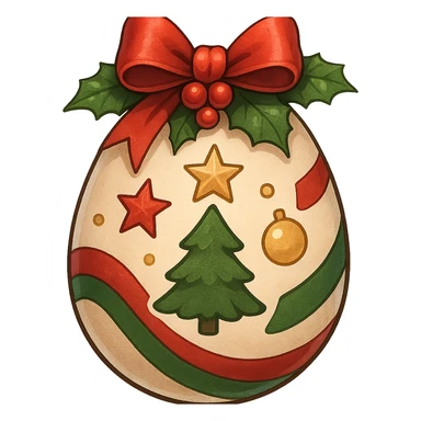 Christmas egg, remove background sticker