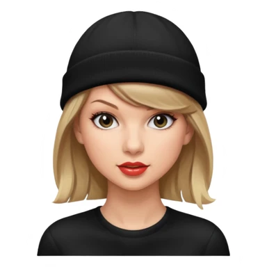 taylor swift wearing beanie sticker