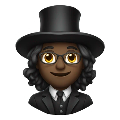 magician with long hair sticker