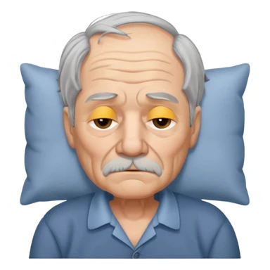 sleepy old man sticker