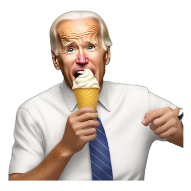 Joe Biden licking Icecream sticker