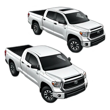 TOYOTA TUNDRA WHITE ON BIG WHEELS sticker