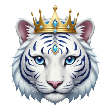 ESO Female white tiger khajiit leader of the umbral rose, blue eyes, blue 'third eye' gem, something symbolizing leadership ruling sticker