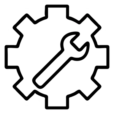 minecraft-stlye settings icon sticker