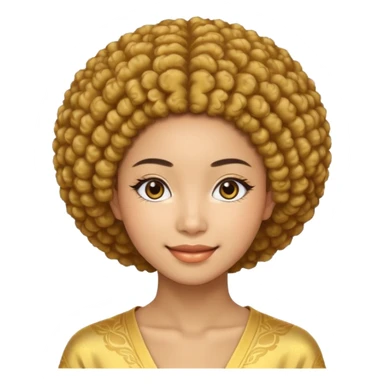une image d'une fille métisse afro japonaise très belle de 20 ans réaliste sticker