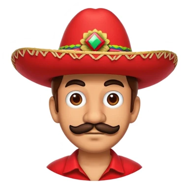 mexican mario bros with a red sombrero  sticker