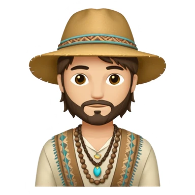boho fashion man sticker