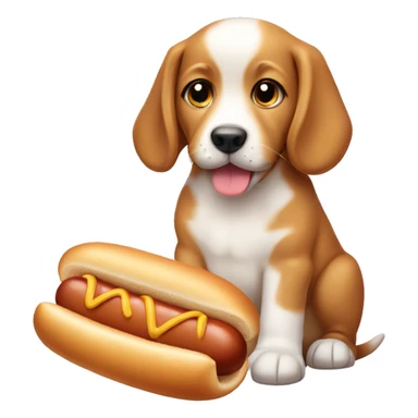 cute puppy in hot dog bread sticker