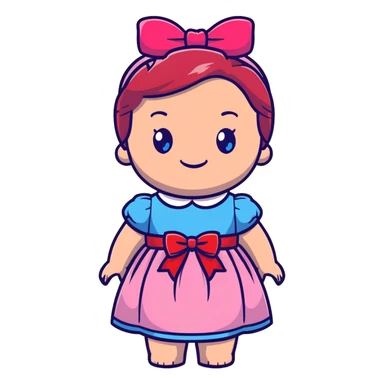 Poppy doll from Poppy Playtime sticker