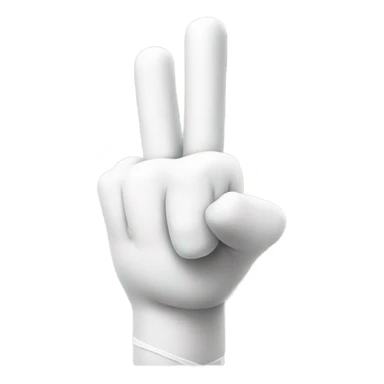 Middle finger wrapped in a white bandage sticker