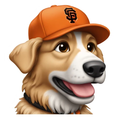Austrian shepherd in sf giants hat sticker
