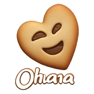 Cookie heart with ohana sticker