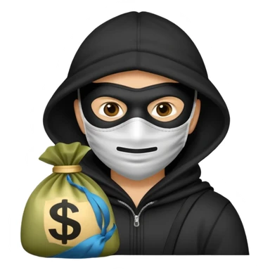 Ladrón con bolsa de dinero  sticker
